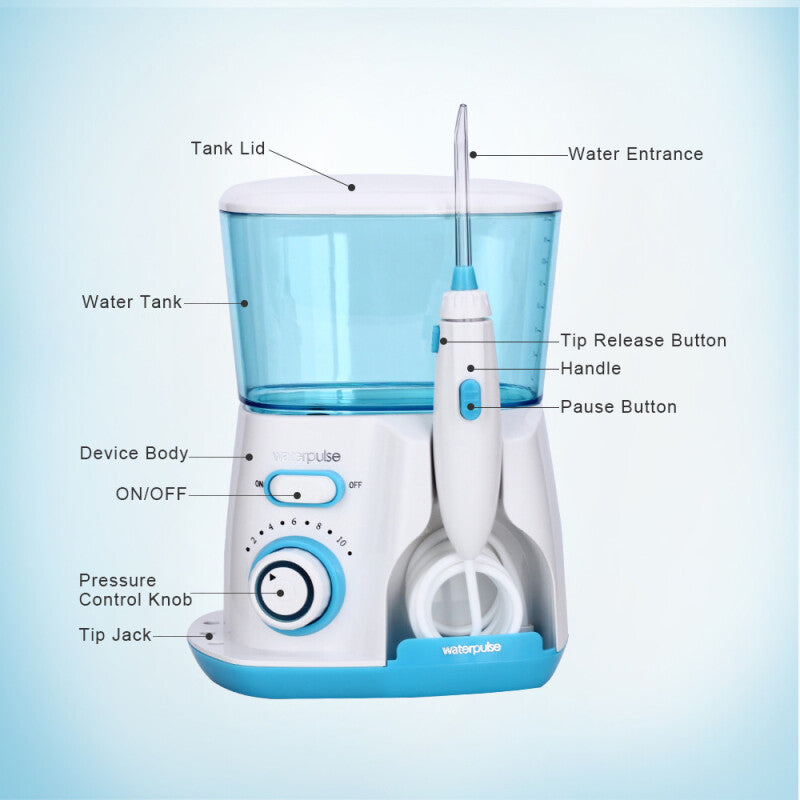 Professional Water Pulse Oral Irrigator - Water Blue