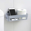 Punch-free Wall Hanging Bathroom Shelf - Gray