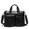 Qianghao Genuine Leather Briefcase - Black