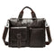 Qianghao Genuine Leather Briefcase - Coffee