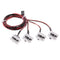 4pcs RC Car Multi-Function Square LED Light with Lampshade for 1/10 RC Crawler Car HSP REDCAT Axial SCX10  Traxxas TRX-4