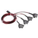 4pcs RC Car Multi-Function Square LED Light with Lampshade for 1/10 RC Crawler Car HSP REDCAT Axial SCX10  Traxxas TRX-4