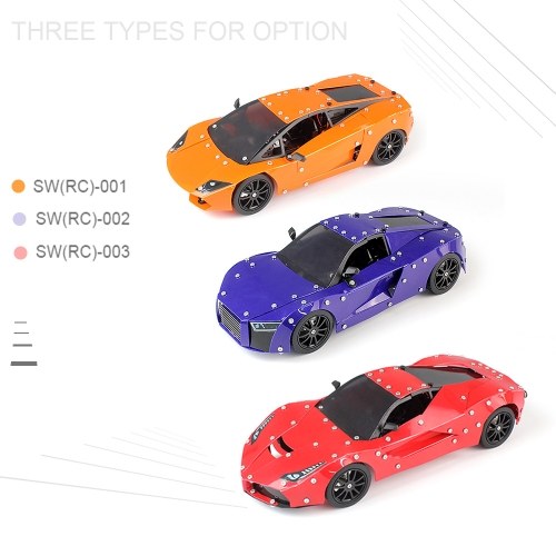 SW(RC)-001 580Pcs DIY Building Blocks Car 1/16 2.4G Stainless Steel Construction RC Car