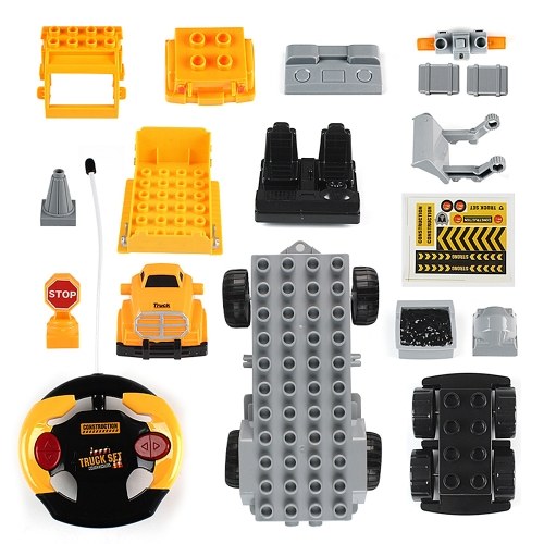 18Pcs DIY Building Blocks Car 1/18 Infrared Remote Control RC Car