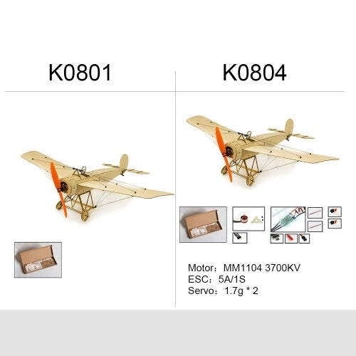 DW Hobby K0801 Mini Fokker-E RC Aircraft Toy KIT