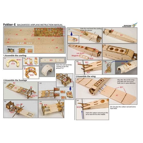 مجموعة ألعاب طائرات DW Hobby K0801 Mini Fokker-E RC