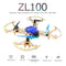 ZL100 Wooden Aircraft DIY Drone 2.4G Altitude Hold Quadcopter(with LED Light)