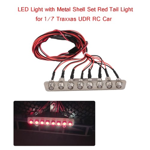 LED Light with Metal Shell Set Red & White Light