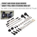 WPL Parts Set Front and Rear Gear Driver Shaft Pull Rod Steering Hub