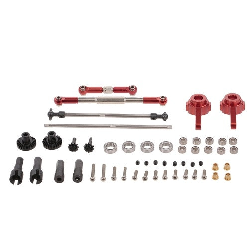 WPL Parts Set Front and Rear Gear Driver Shaft Pull Rod Steering Hub