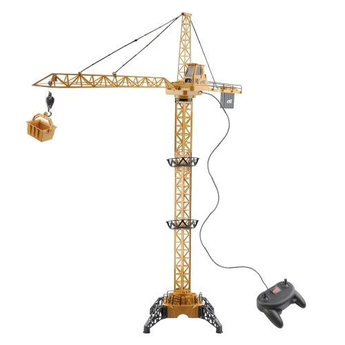 4CH Remote Control Electric Mega Tower Crane 128cm 680 Degree Rotation Construction Crane Toy