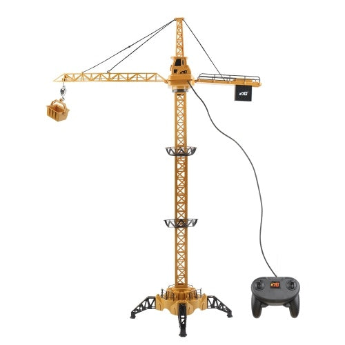 4CH Remote Control Electric Mega Tower Crane 128cm 680 Degree Rotation Construction Crane Toy