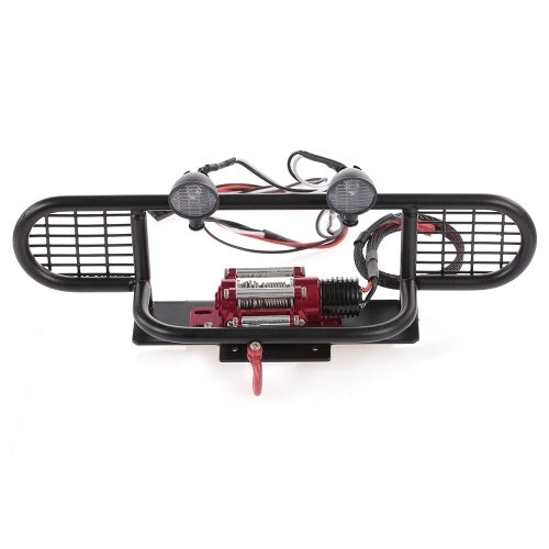 RC Car Metal Bumper with 2 LED Light Remote Control Winch