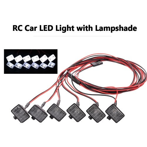 6 قطع من مصابيح LED للسيارة RC مع عاكس الضوء لتزيينها