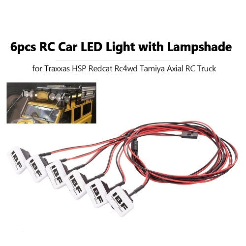 6pcs RC Car LED Light with Lampshade Decorate