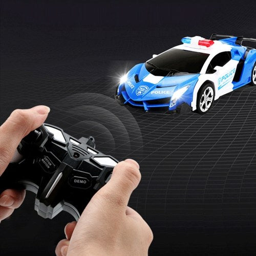 278 Deformed Car Remote Control Car RC Car 1/18 One-button Deform with LED Light RC Toys Cars