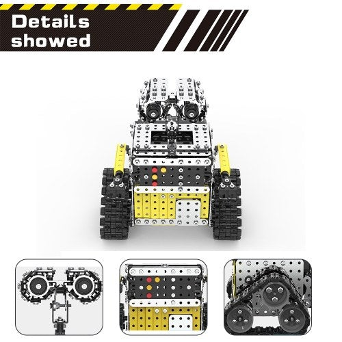 728PCS 2.4GHz 10 Channel RC Robot Building Blocks DIY Stainless Steel Robot Toy Assembly Kits