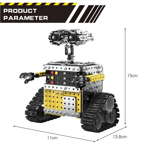 728PCS 2.4GHz 10 Channel RC Robot Building Blocks DIY Stainless Steel Robot Toy Assembly Kits