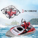 3 in 1 Boat Drone Car Sea Air Land Mode Quadcopter(1 Battery)