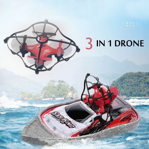 3 in 1 Boat Drone Car Sea Air Land Mode Quadcopter(1 Battery)