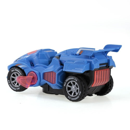 Dinosaur Car Toys Transformable Dinosaur Pull Back Car Toy Electric 360°Spin with Light Music Action Walking