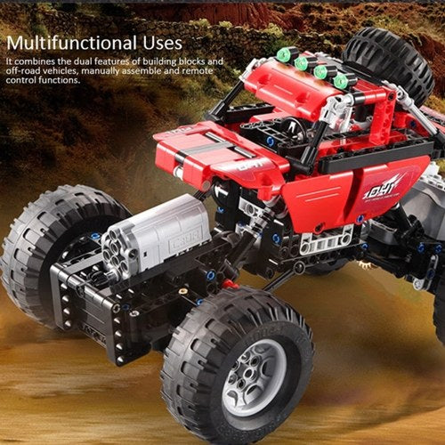 DOUBLE E 489PCS 2.4G Remote Control Off-road Car Climbing Racing Building Blocks Bricks Technic Car