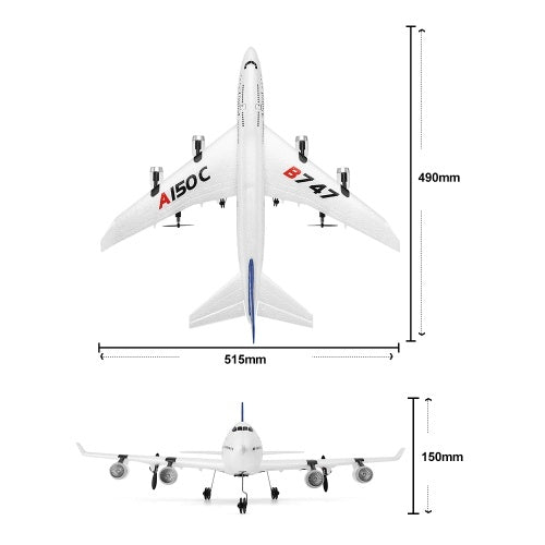 Wltoys XKS A150-C RC Airplane 2.4G Plane RC Aircraft 2CH Remote Control EPP Airplane Miniature Model Plane Outdoor Toy