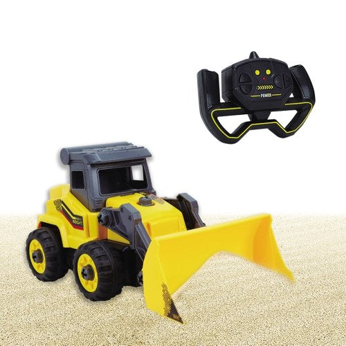 2.4Ghz RC Bulldozer Construction Vehicle Toy Electric Truck Digger Car for Children RC Car DIY Educational Toy