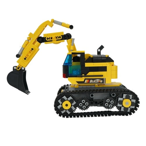 580pcs Building Block Excavator 2.4GHz RC Car Shop Truck APP Control Programming STEM Learning Kit Path Mode Voice Control Educational Toy