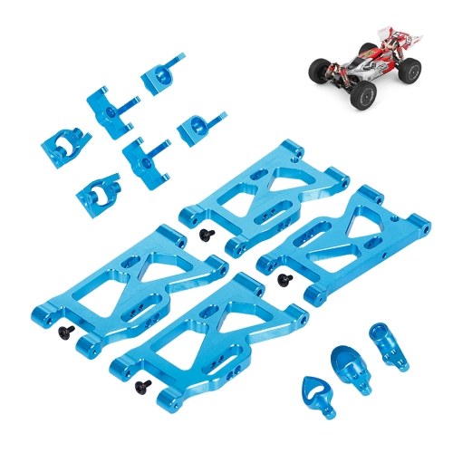 Front Rear Aluminum Alloy Suspension Arms Steering Hub Kit For WLtoys XKS 144001 RC Racing Car