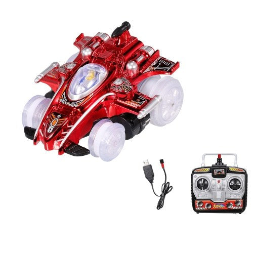 2.4G Remote Control Stunt Car 360° Revolve Drift RC Car Toy with Flashing LED Lights