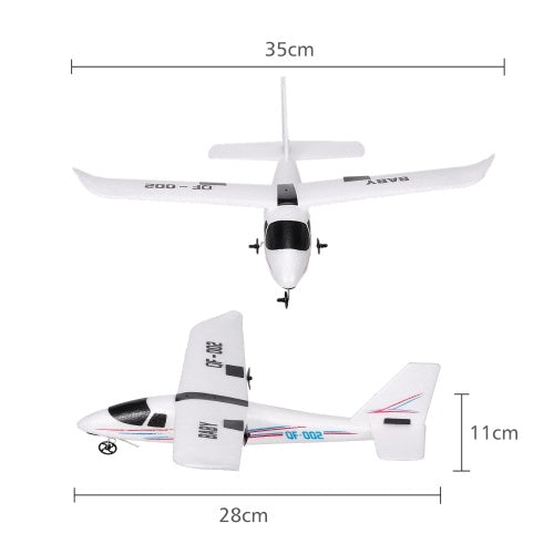 2.4GHz 2CH Small Plane DIY Flight RC Airplane Toys for Kids Boys