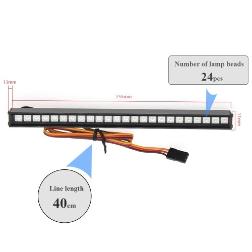 155mm LED light for 1/10 Traxxas TRX-4 Trx-6 D90 HSP Redcat RC 4WD Tamiya Axial SCX10 HPI DIY RC Car with 20 modes