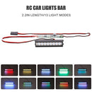 55mm/2.2in RC LED Lights Bar Metal Roof Lamp Light Headlight 18LEDs Light for 1/10 Traxxas TRX-4 Trx-6 D90 HSP Redcat RC 4WD Tamiya Axial SCX10 HPI RC Car