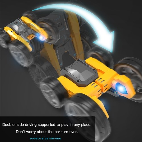 2.4GHZ RC Stunt Car Remote Control Double-sided Drive 360°Rotating Auto Demo RC Car RC Crawlers with Light