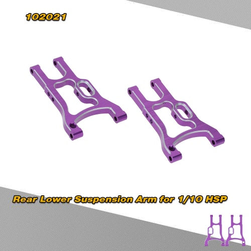 102021 1/10 Upgrade Parts Blue Aluminum Rear Lower Suspension Arm for HSP RC Car