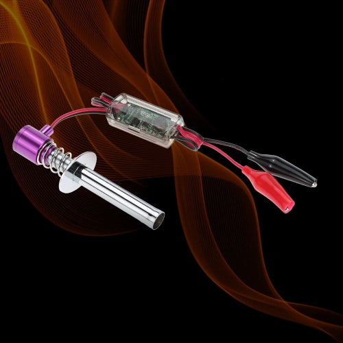 80100 6-12V Electronic Glow Plug Igniter with Alligator Clip for 1/10 HSP Nitro Powered RC Car