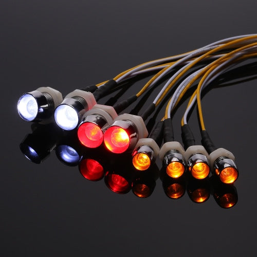 8 LED Light Kit 2 White 2 Red 4 Yellow for 1/10 1/8 Traxxas HSP Redcat RC4WD Tamiya Axial SCX10 D90 HPI RC Car