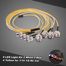 8 LED Light Kit 2 White 2 Red 4 Yellow for 1/10 1/8 Traxxas HSP Redcat RC4WD Tamiya Axial SCX10 D90 HPI RC Car