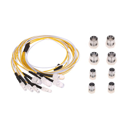 8 LED Light Kit 2 White 2 Red 4 Yellow for 1/10 1/8 Traxxas HSP Redcat RC4WD Tamiya Axial SCX10 D90 HPI RC Car