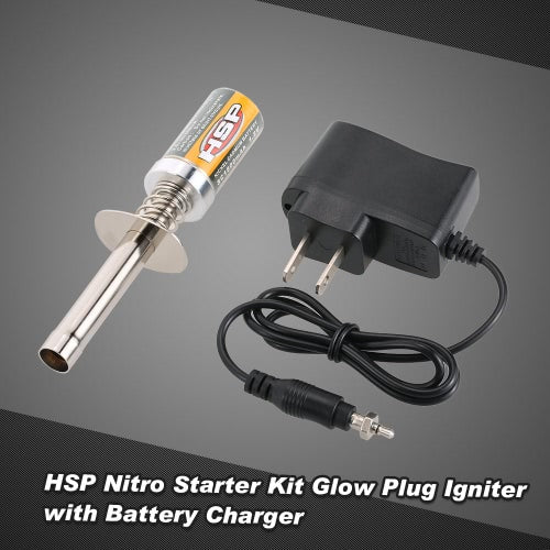 HSP Nitro Starter Kit توهج التوصيل الشاعل مع شاحن بطارية لسيارة HSP RedCat Nitro تعمل بالطاقة 1/8 1/10 RC