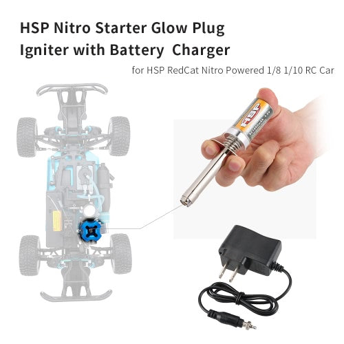 HSP Nitro Starter Kit توهج التوصيل الشاعل مع شاحن بطارية لسيارة HSP RedCat Nitro تعمل بالطاقة 1/8 1/10 RC