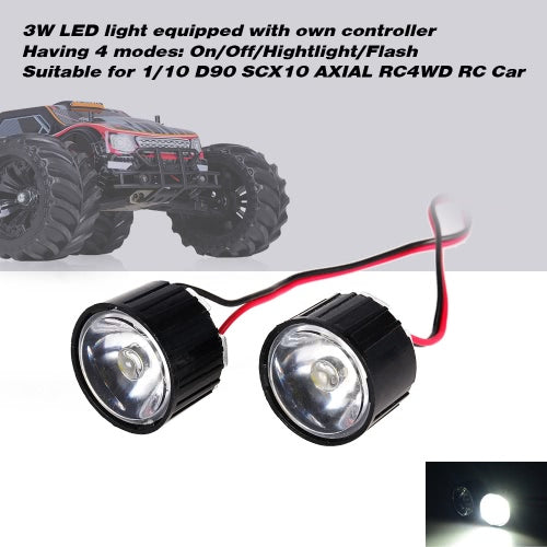 AUSTAR AX-006A 3 واط تسليط الضوء على أضواء LED ث/لوحة تحكم لسيارة 1/10 روك الزاحف Traxxas Redcat محوري RC