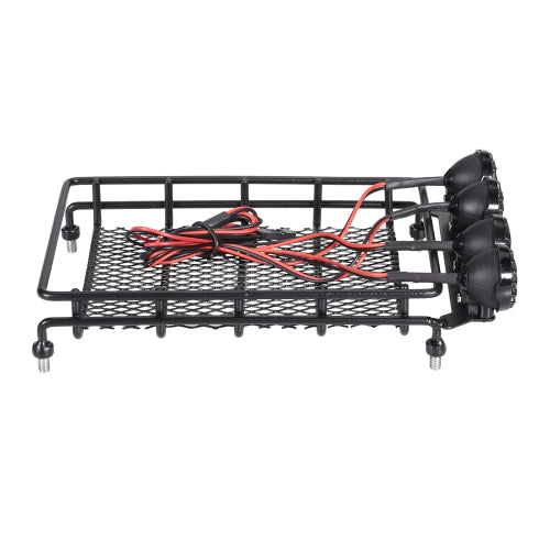 Roof Rack Luggage Carrier & Light Bar for 1/10 Monster Truck Short-Course Rally RC Car Crawler HPI TAMIYA CC01 AXIAL SCX10 RC4WD D90 REDCAT