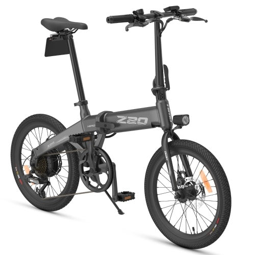 HIMO Z20 20 Inch Folding Power Assist Electric Bicycle 80KM Range 10AH Removable Battery Moped E-Bike Electric Bike with Mudguard and Inflation Pump