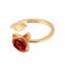 Red Rose Premium Resizable Rings - Gold