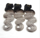 Remeehi Body wave Brazilian Human Hair - Gray