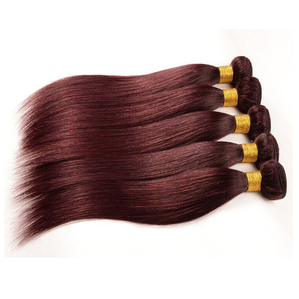 Remeehi Human Straight Hair Extension - Dark Auburn