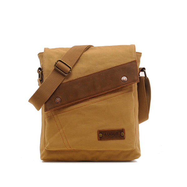 Retro Men's Shoulder Bag - Khaki