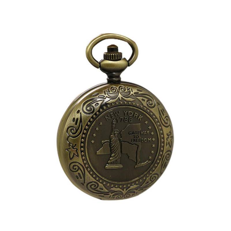 Retro Premium Compass Pocket Watch - Brown